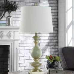 Kirklands Home Carved Traditional Table Lamp Blue Outlet