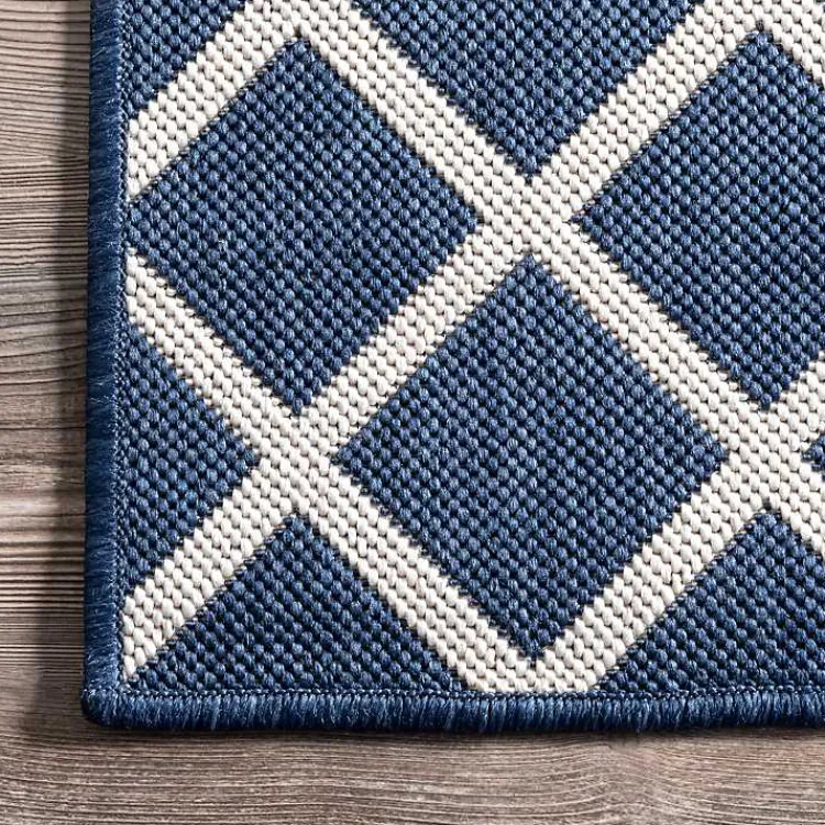 Kirklands Home Blue Cassie Global Outdoor Area Rug, 5x8