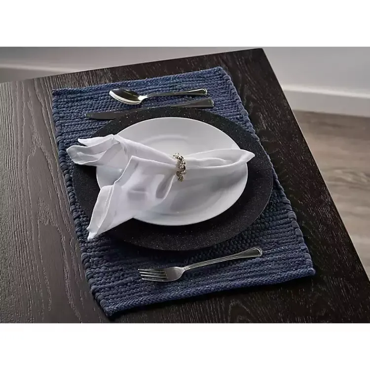 Kirklands Home Casual Woven Placemats, Set of 4 Blue Discount
