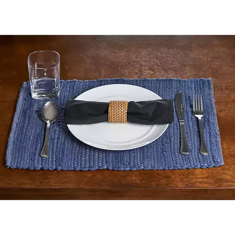 Kirklands Home Casual Woven Placemats, Set of 4 Blue Discount