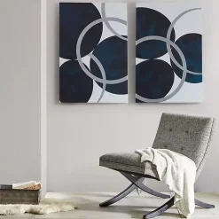 Kirklands Home Blue Celestial Orbit Canvas Art Prints, Set of 2 Sale