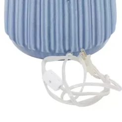 Kirklands Home Blue Ceramic Breeze Table Lamp White Hot