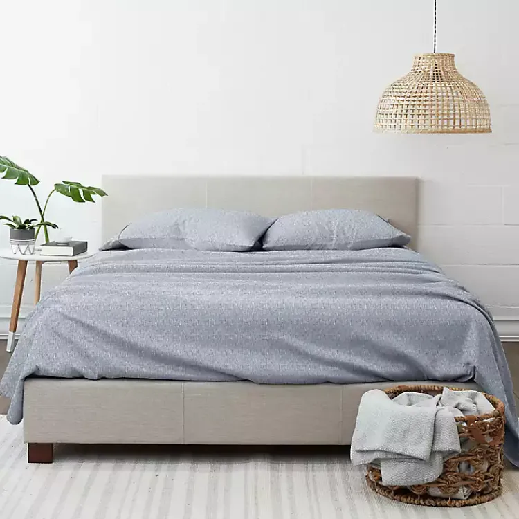Kirklands Home Chambray 3-pc. Twin Sheet Set Blue Clearance