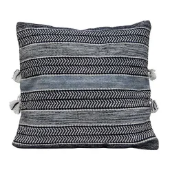 Kirklands Home Chevron Woven Outdoor Pillow Blue Discount