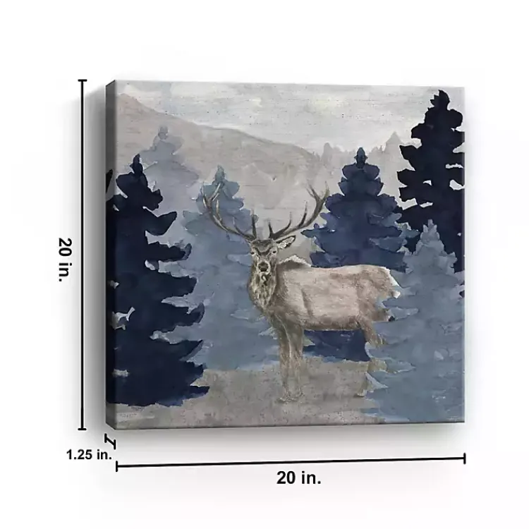 Kirklands Home Blue Cliff Mountains Elk III Canvas Art Print Best