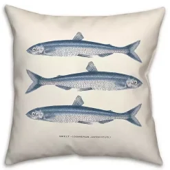 Kirklands Home Blue Coastal Fish Outdoor Pillow Sale