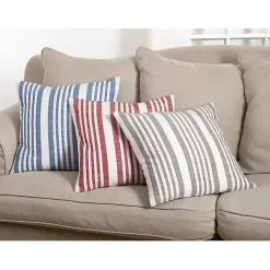 Pillows>Kirklands Home Blue Coastal Stripe Pillow