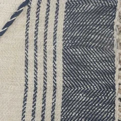 Blankets & Throws>Kirklands Home Cotton Diamond Geometric Fringe Throw Blue
