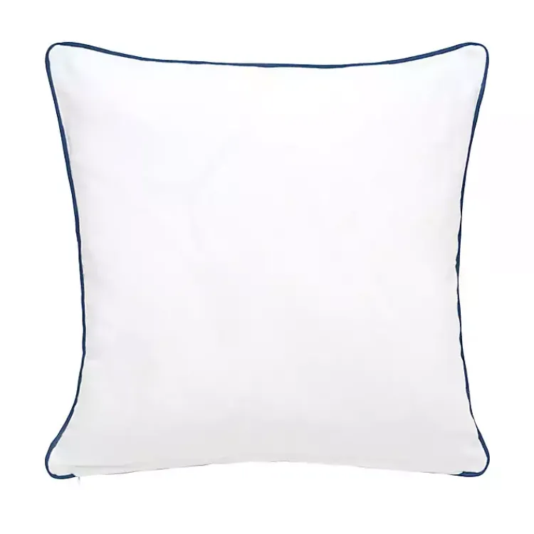 Pillows>Kirklands Home Blue Crab Embellished Pillow