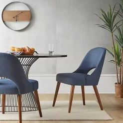 Kirklands Home Cut-Out Pecan Wood Dining Chairs, Set of 2 Blue Online