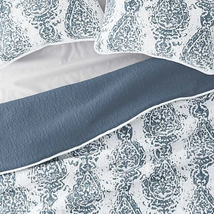 Kirklands Home Blue Damask Reversible 2-pc. Twin Quilt Set Clearance