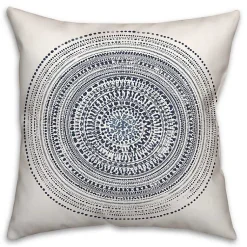 Kirklands Home Blue Dash Circle Pattern Outdoor Pillow Online