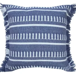 Pillows>Kirklands Home Blue Dash Stripe Indoor/Outdoor Pillow