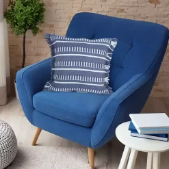 Pillows>Kirklands Home Blue Dash Stripe Indoor/Outdoor Pillow