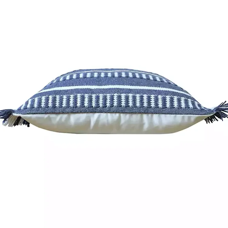 Pillows>Kirklands Home Blue Dash Stripe Indoor/Outdoor Pillow