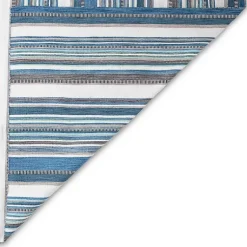 Kirklands Home Dhurri Stripe Indoor/Outdoor Area Rug, 7x9 Blue