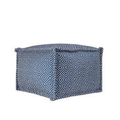 Kirklands Home Blue Diamond Outdoor Pouf Outlet
