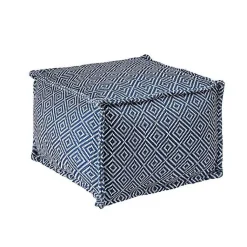Kirklands Home Blue Diamond Outdoor Pouf Outlet