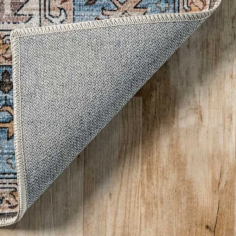 Kirklands Home Blue Distressed Medallion Washable Area Rug, 8x10 Hot
