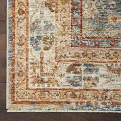 Kirklands Home Blue Distressed Medallion Runner, 2x10 Multi Discount