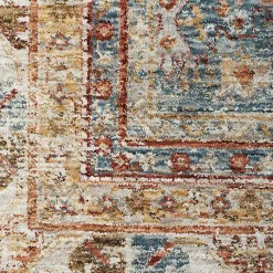 Kirklands Home Blue Distressed Multi Medallion Area Rug, 5x7 Hot