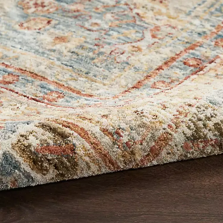 Kirklands Home Blue Distressed Multi Medallion Area Rug, 5x7 Hot
