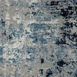 Kirklands Home Blue Distressed Washable Area Rug, 7x9