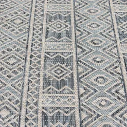 Kirklands Home Draya Indoor/Outdoor Area Rug, 5x7 Blue New
