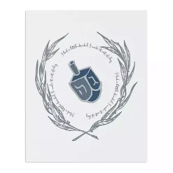 Hanukkah Decorations>Kirklands Home Blue Dreidel Canvas Art Print