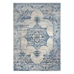 Kirklands Home Edward Medallion Area Rug, 8x10 Blue Clearance