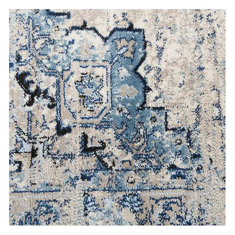 Kirklands Home Edward Medallion Area Rug, 8x10 Blue Clearance