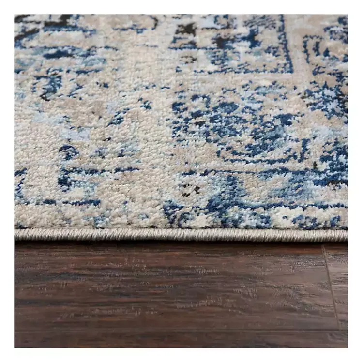 Kirklands Home Edward Medallion Area Rug, 8x10 Blue Clearance