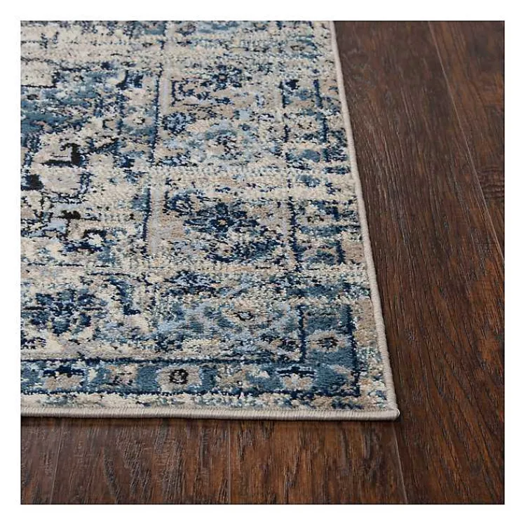 Kirklands Home Edward Medallion Area Rug, 8x10 Blue Clearance