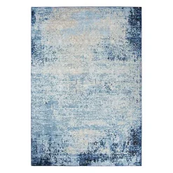 Kirklands Home Blue Edward Overdyed Area Rug, 8x10 New