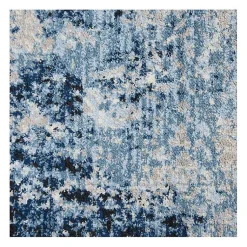 Kirklands Home Blue Edward Overdyed Area Rug, 8x10 New