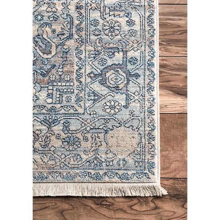 Kirklands Home Blue Eli Medallion Fringe Area Rug, 5x8 Online