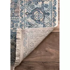 Kirklands Home Blue Eli Medallion Fringe Area Rug, 5x8 Online