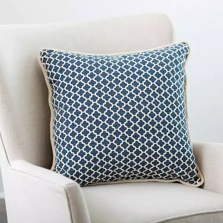 Pillows>Kirklands Home Embroidered Claudia Pillow Blue