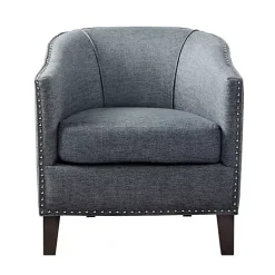 Kirklands Home Emery Barrel Accent Chair Blue Outlet