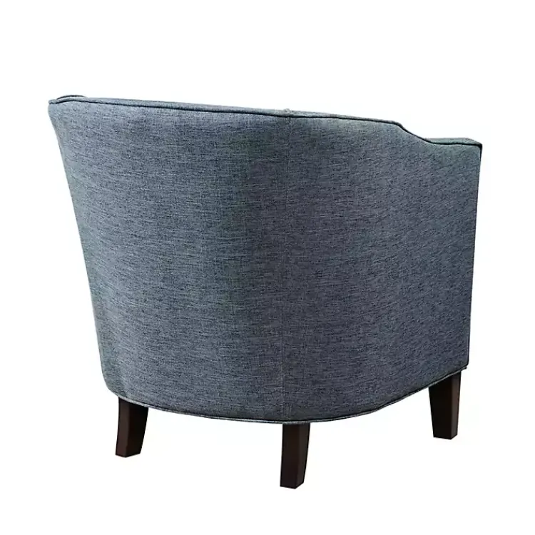 Kirklands Home Emery Barrel Accent Chair Blue Outlet