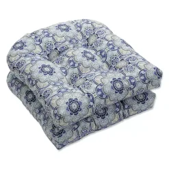Kirklands Home Emilia Outdoor Curve Seat Cushion, Set of 2 Blue Discount