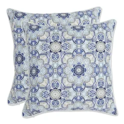 Kirklands Home Emilia Outdoor Throw Pillows, Set of 2 Blue Sale