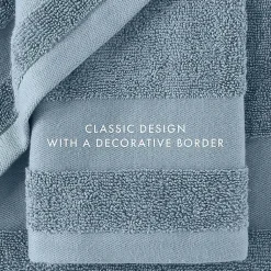 Kirklands Home Essential Cotton Bath Towels, Set of 4 Blue Hot