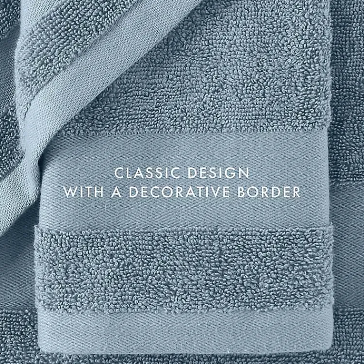 Kirklands Home Essential Cotton Bath Towels, Set of 4 Blue Hot