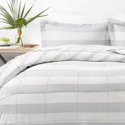 Kirklands Home Blue Faded Stripe 3-pc. King Duvet Cover Set Online