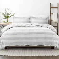 Kirklands Home Blue Faded Stripe 3-pc. Queen Comforter Set Outlet