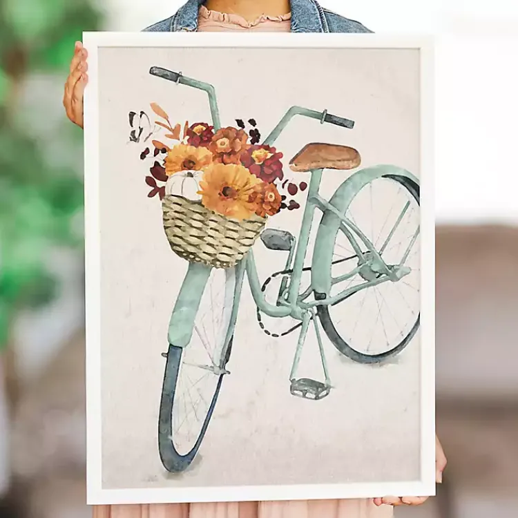 Fall>Kirklands Home Fall Bike Framed Art Print Blue