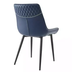 Kirklands Home Faux Leather Stitched Chairs, Set of 2 Blue Discount