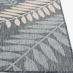 Kirklands Home Fern Leaves Indoor/Outdoor Area Rug, 5x7 Blue Clearance