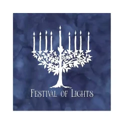 Hanukkah Decorations>Kirklands Home Blue Festival of Lights Canvas Art Print